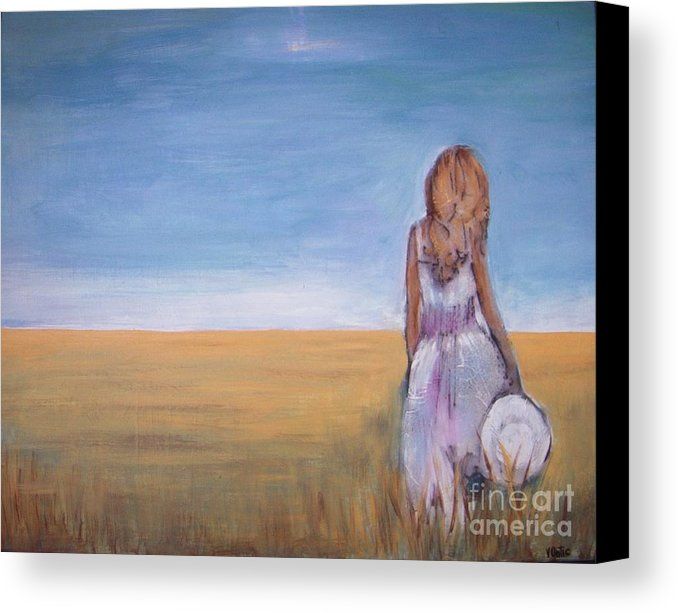 678x613 Girl In Wheat Field Canvas Print Canvas Art By Vesna Antic - Girl In Wheat Field Painting
