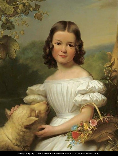 499x660 Portrait Of A Girl In A White Dress - Girl In White Dress Painting