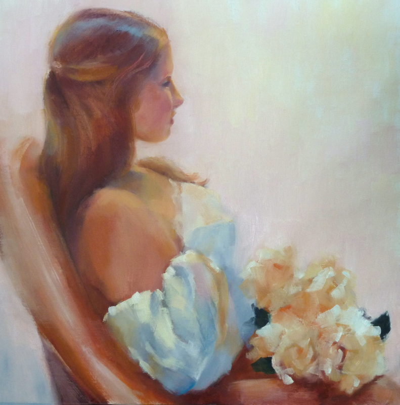 791x800 Sometimes A Painting Girls In White Dresses - Girl In White Dress Painting