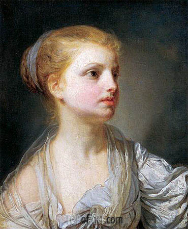 370x449 Girl In A White Dress Jean Baptiste Greuze Painting 7400 - Girl In White Dress Painting