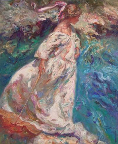 402x491 Jose Royo The Girl In White 50% Off - Girl In White Painting