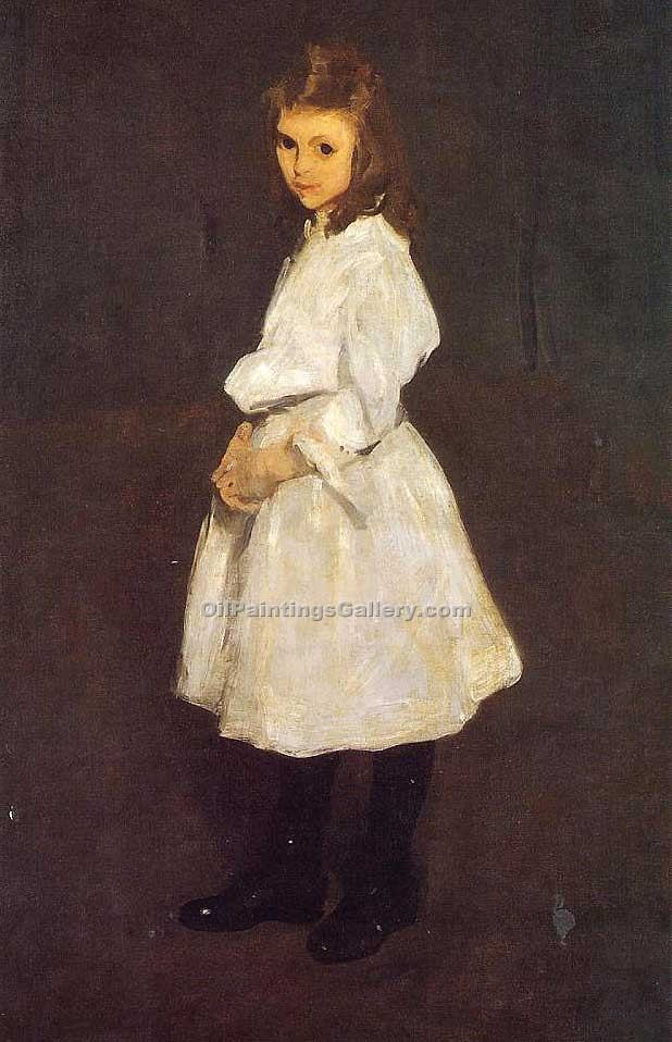 618x958 Little Girl In White By George Bellows (Painting Id Ge 2270 Ka) - Girl In White Painting