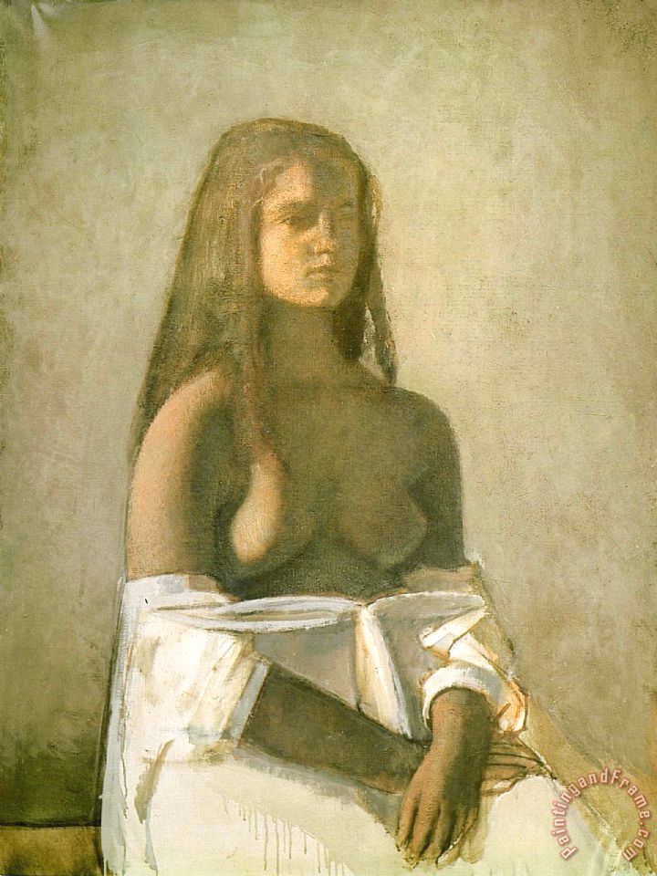 720x960 Balthasar Klossowski De Rola Balthus Young Girl With White Skirt - Girl In White Painting