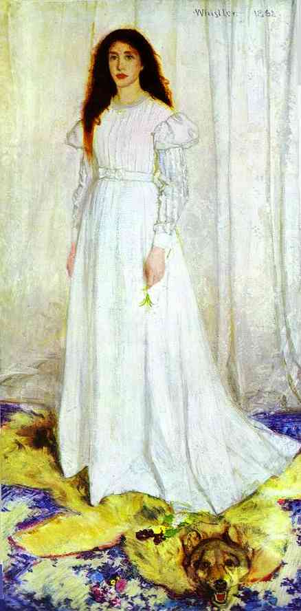 438x888 Symphony In White No 1 The White Girl 1862 Painting James Abbott - Girl In White Painting