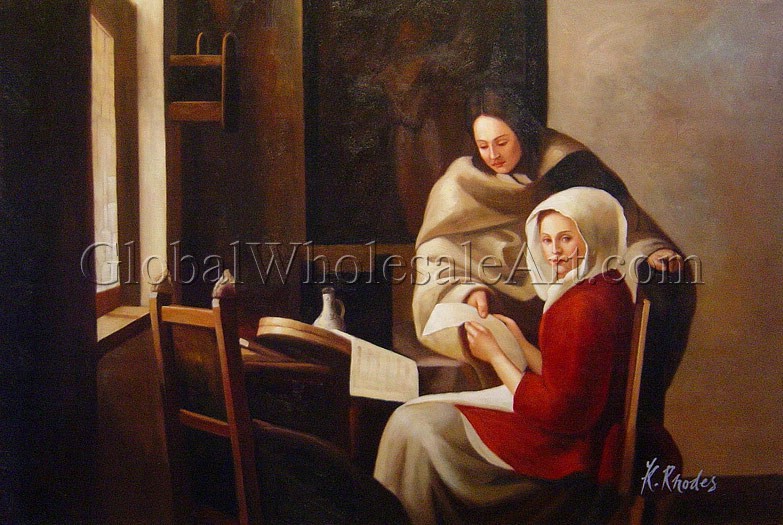 783x525 Jan Vermeer - Girl Interrupted Painting