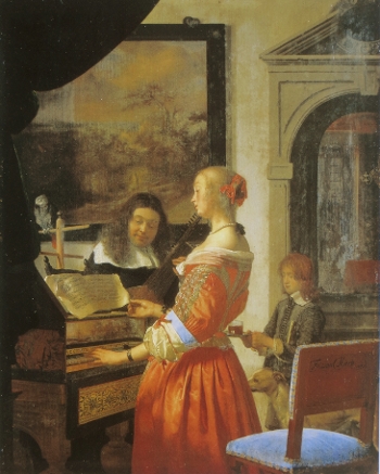 350x437 Understanding Girl Interrupted In Her Music By Johannes Vermeer - Girl Interrupted Painting