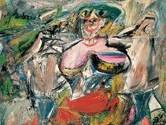 240x180 Woman With Bicycle, 1952 By Willem De Kooning - Girl On Bicycle Painting