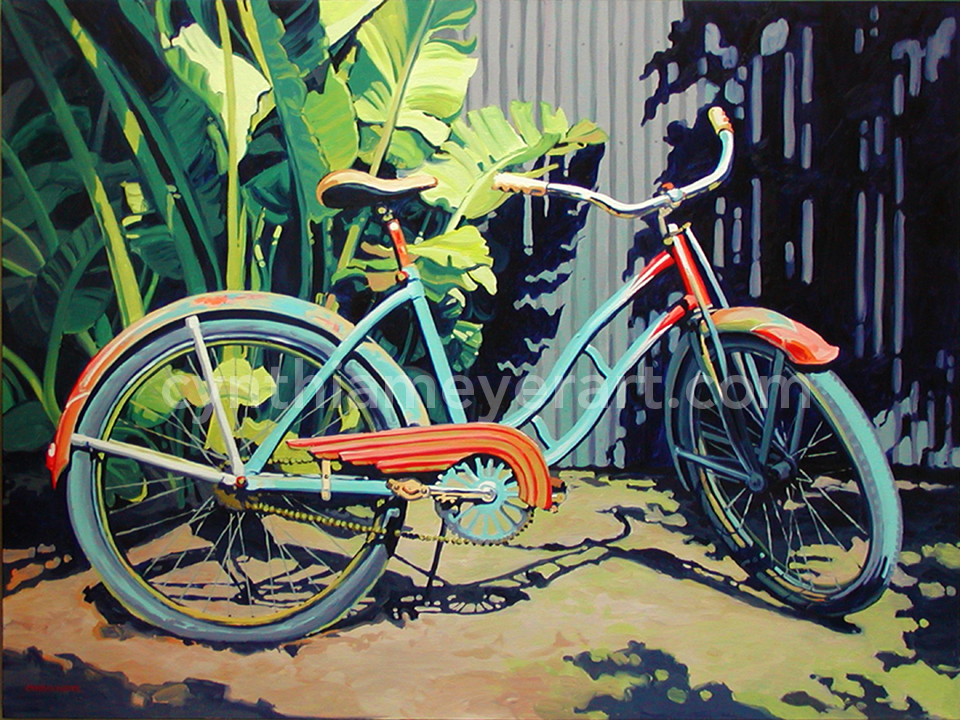 960x720 Girl's Bike The Art Of Cynthia Meyer - Girl On Bicycle Painting