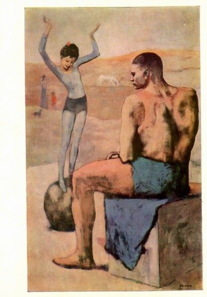 418x600 Postcards From The Past Pablo Picasso Girl On A Ball - Girl On The Ball Painting