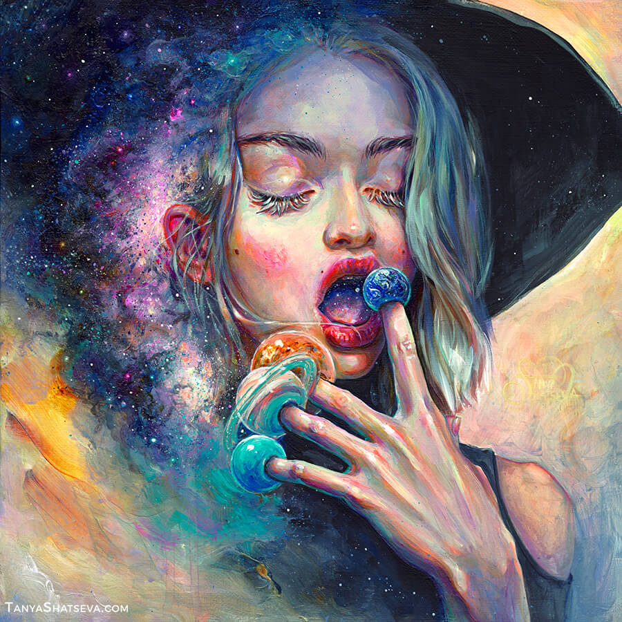 900x900 Paintings Tanya Shatseva - Girl Painting