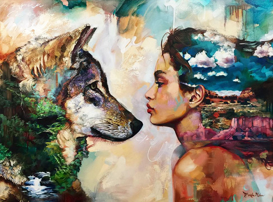 880x653 Talented 16 Year Old Artist Turns Her Wildest Dreams Into - Girl Painting