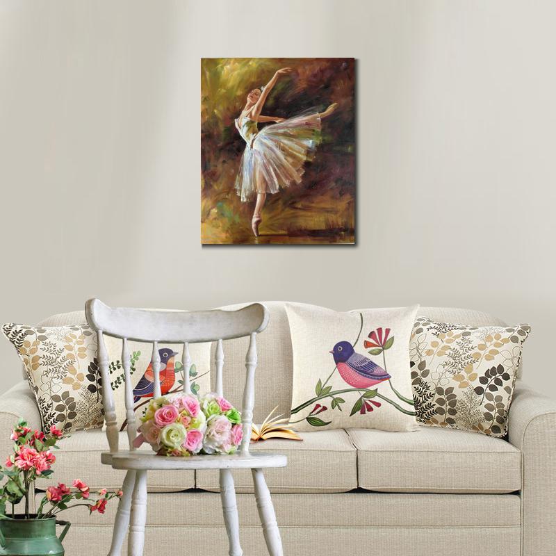 800x800 Framed Canvas Arts By Edgar Degas Oil Paintings Ballerina Dancer - Girl Painting A Picture