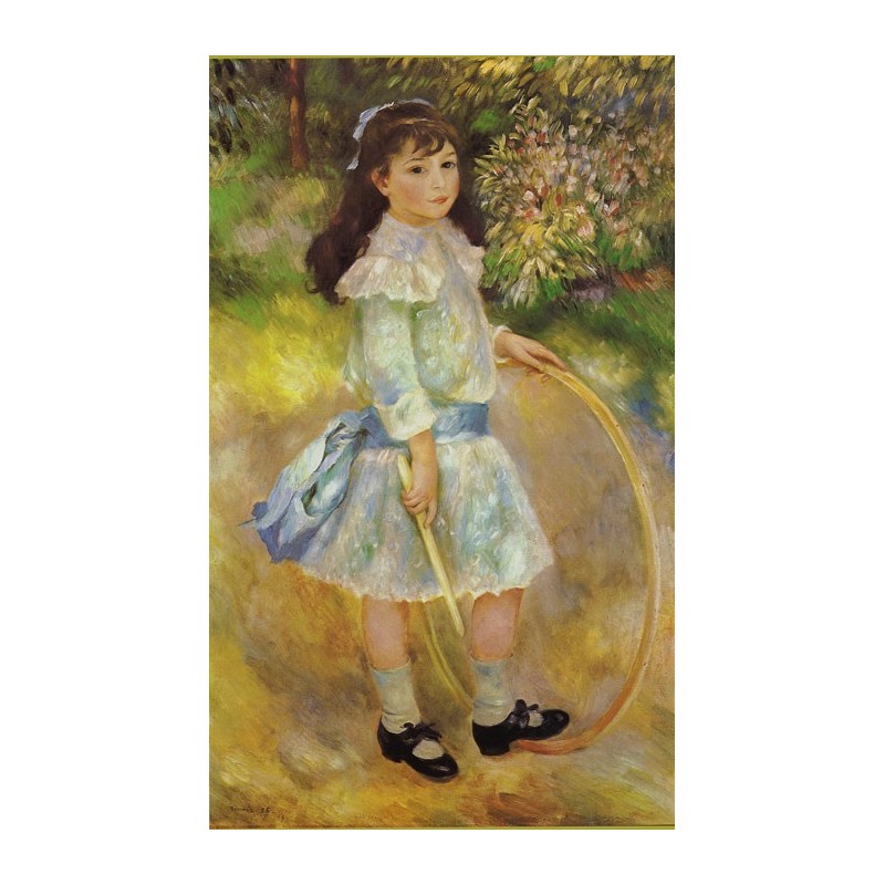 800x800 Girl With A Hoop 1885 By Pierre Auguste Renoir Art Gallery Oil - Girl Painting A Picture