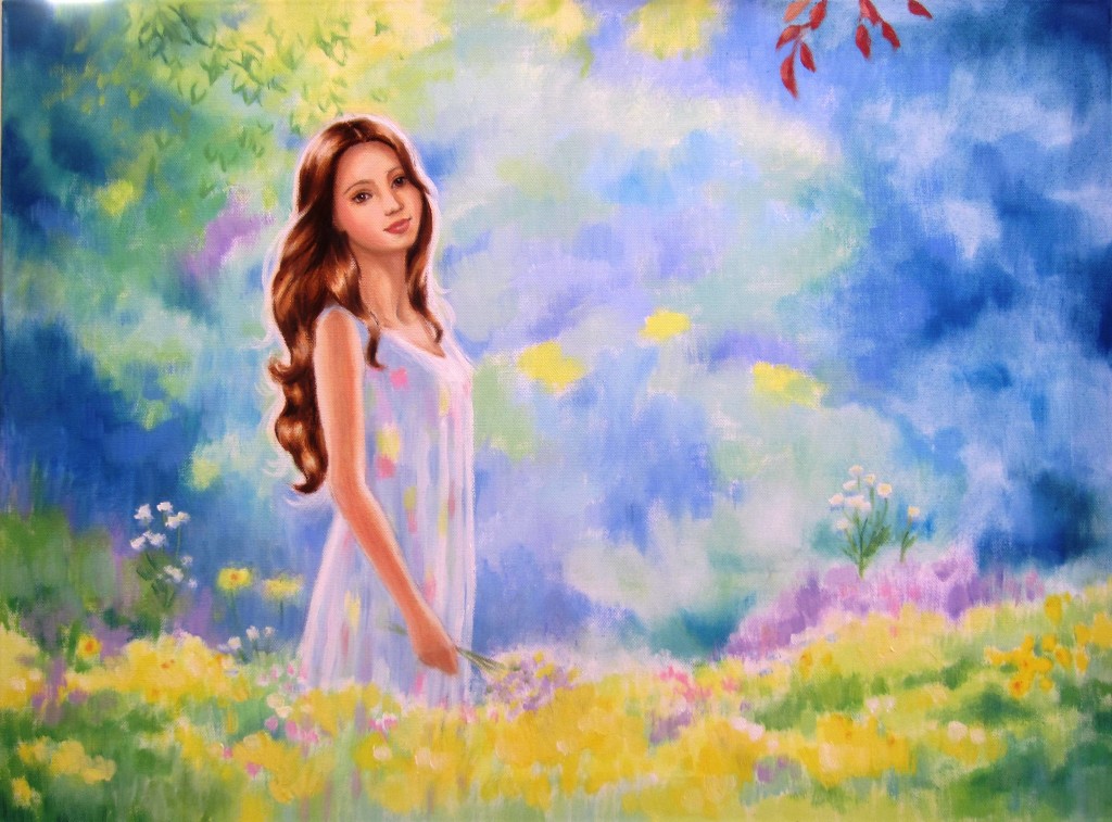 1024x757 Mini Gallery Art Paradise On Earth - Girl Painting A Picture