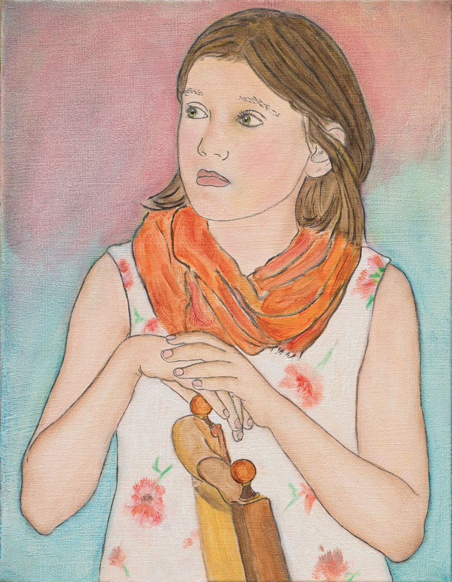 932x1200 Portrait Painter Malayka Gormally - Girl Painting A Picture