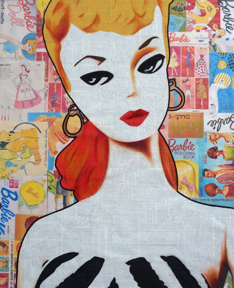 770x950 Saatchi Art Barbie Collage By Annie Terrazzo - Girl Painting Barbie