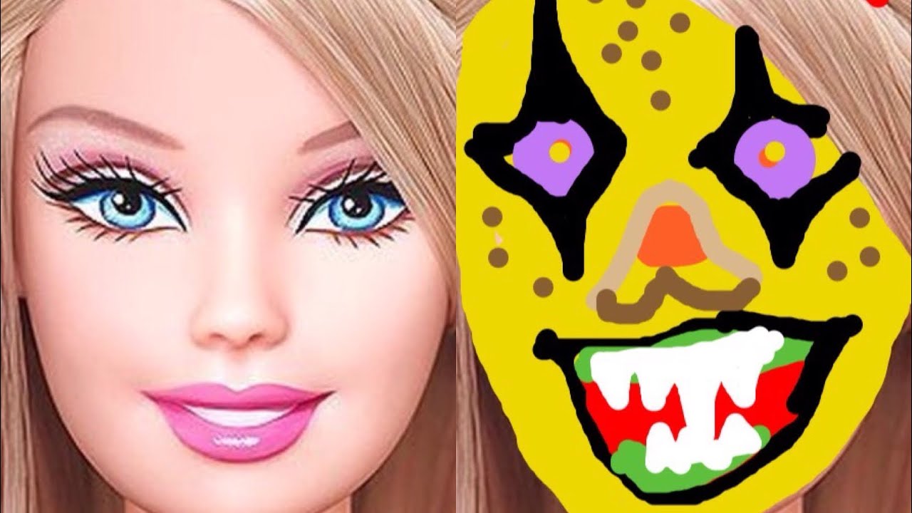 1280x720 Scary Barbie Girl Face Paint For Kids Video To Watch - Girl Painting Barbie