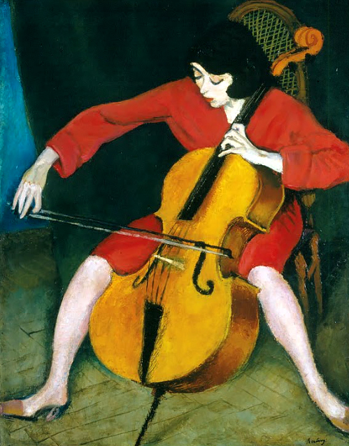 499x638 Artwork By Robert - Girl Playing Cello Painting