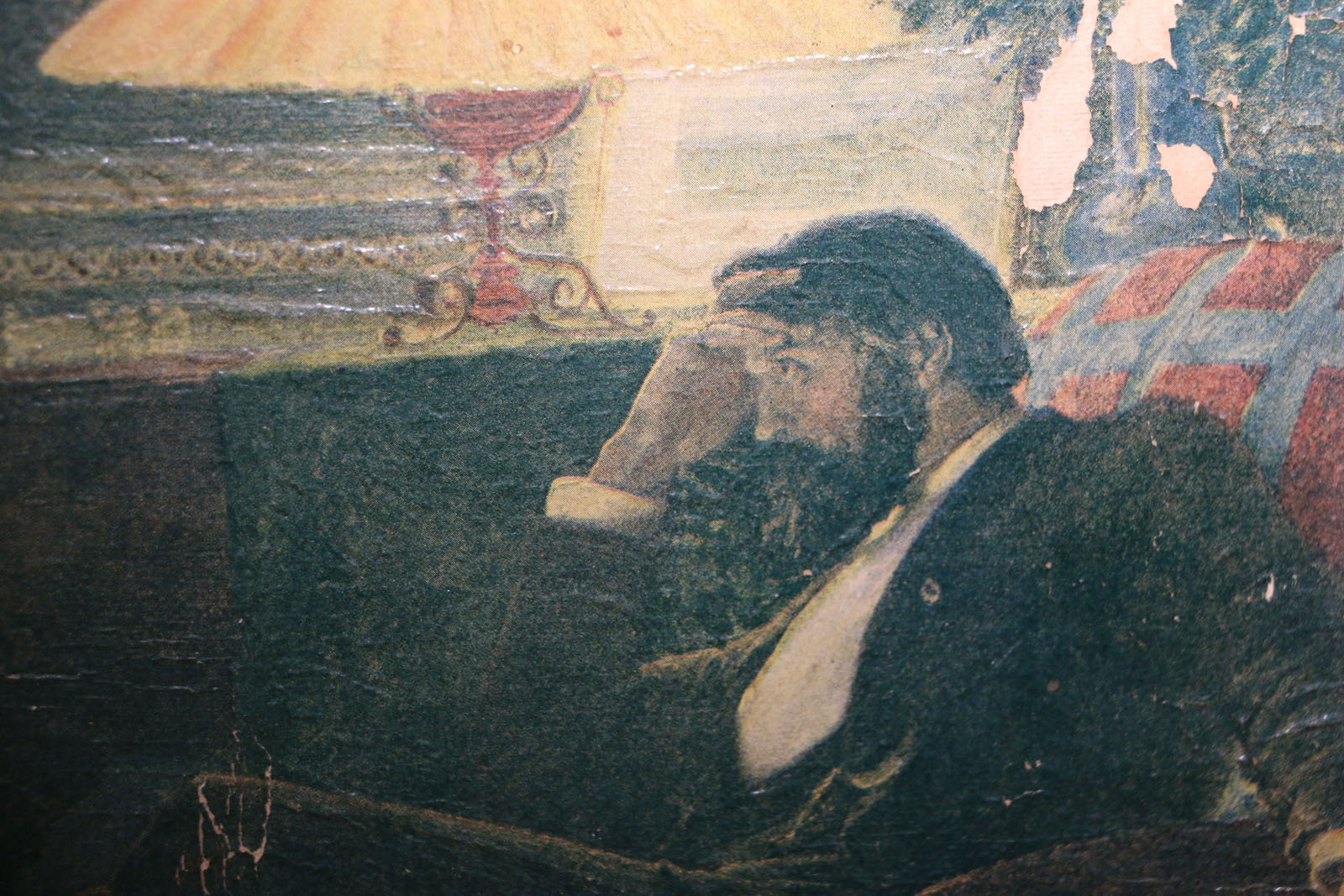 1600x1067 Vintage Young Girl Playing Piano Oil Painting Framed Ebay - Girl Playing Piano Painting