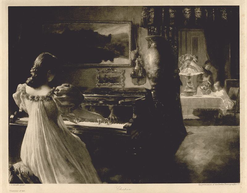 800x626 Free Stock Images For Genealogy And Ancestry Researchers - Girl Playing Piano Painting