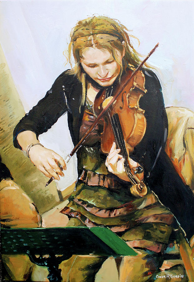 Girl Playing Violin Painting at PaintingValley.com | Explore collection ...