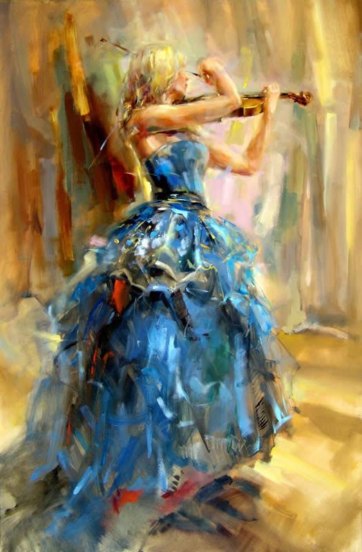 524x800 Anna Razumovskaya Dancing With A Violin 2 50% Off - Girl Playing Violin Painting