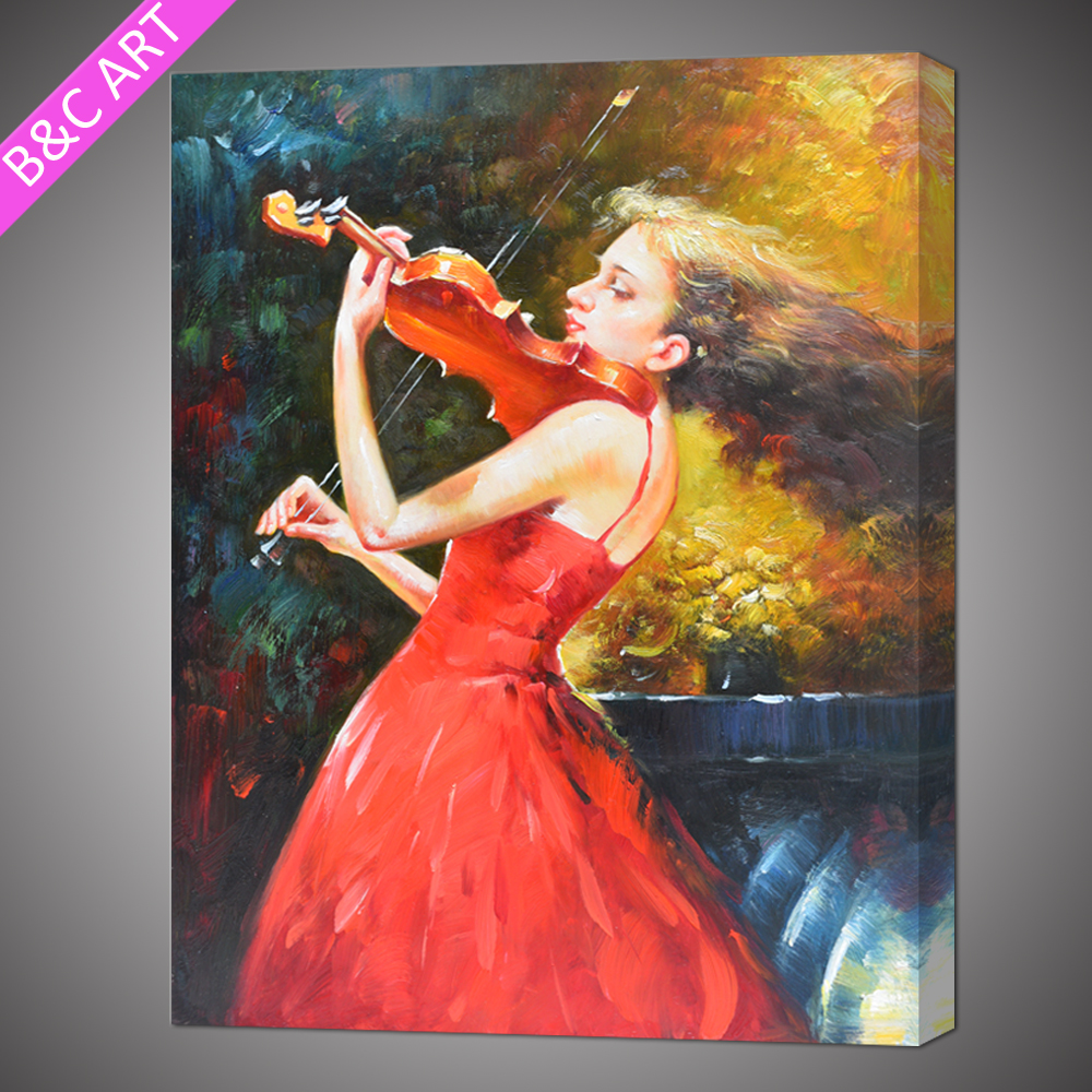 1000x1000 Beautiful Elegant Girl Playing The Violin Still Life Canvas - Girl Playing Violin Painting