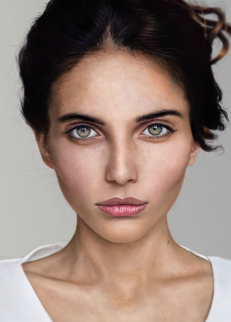 757x1056 Girl Portrait Painting By Ed 3d - Girl Portrait Painting