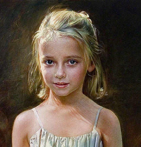 477x500 Girls Portrait In Oil Medium - Girl Portrait Painting