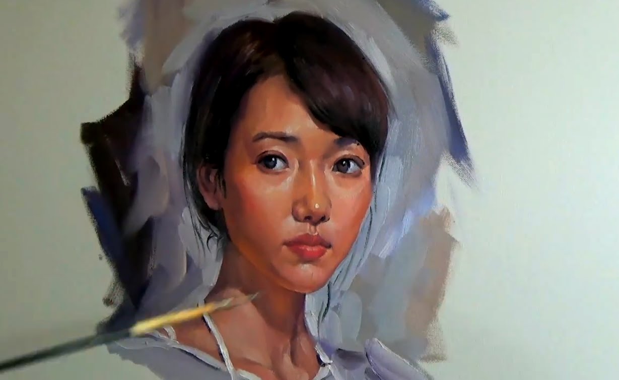 1229x754 Oil Painting Girl Portrait Demo - Girl Portrait Painting