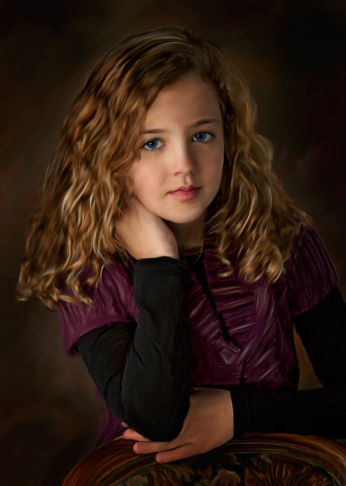 711x1000 Portrait Paintings - Girl Portrait Painting