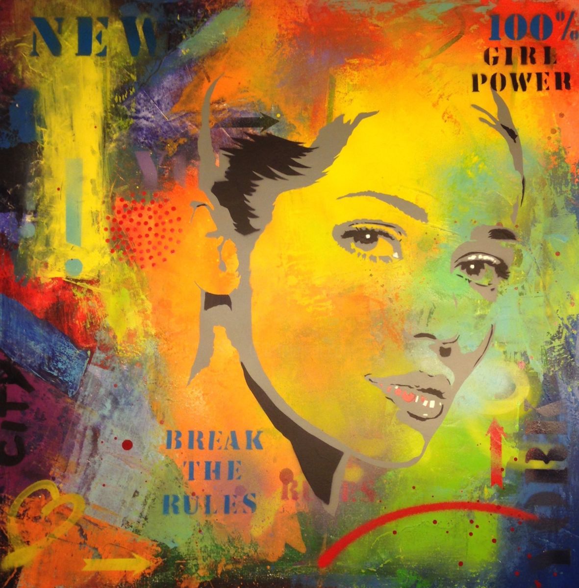 1181x1200 Girl Power (David Mazeres) - Girl Power Painting