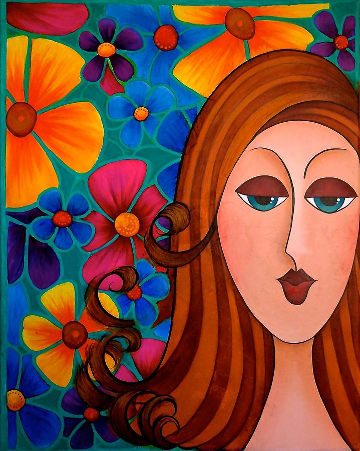 719x900 Girl Power Painting By Randa Hitchner - Girl Power Painting