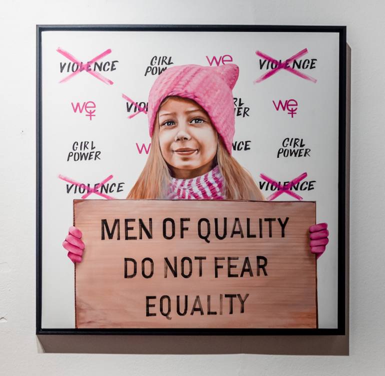 770x752 Saatchi Art Girl Power Painting By Sabrina Rocca - Girl Power Painting