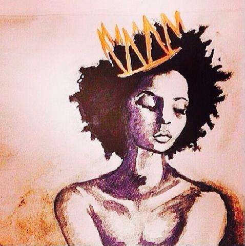 478x480 Black Girl, Black Girl Power Poetry - Girl Power Painting