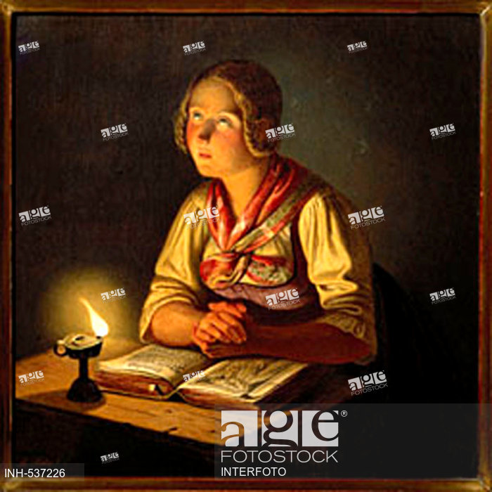 700x700 Fine Arts, Moritz, (1807 - Girl Praying Painting