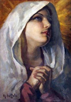 249x360 Arnaldo De Lisio Oil Paintings Amp Art Prints For Sale - Girl Praying Painting
