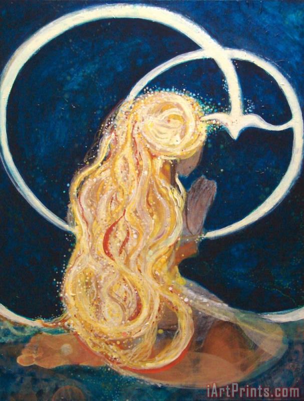 607x800 Ashleigh Dyan Moore Girl Praying Painting - Girl Praying Painting