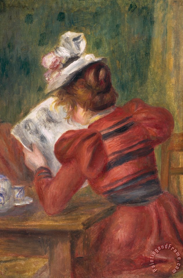 631x960 Pierre Auguste Renoir Young Girl Reading Painting - Girl Reading Painting