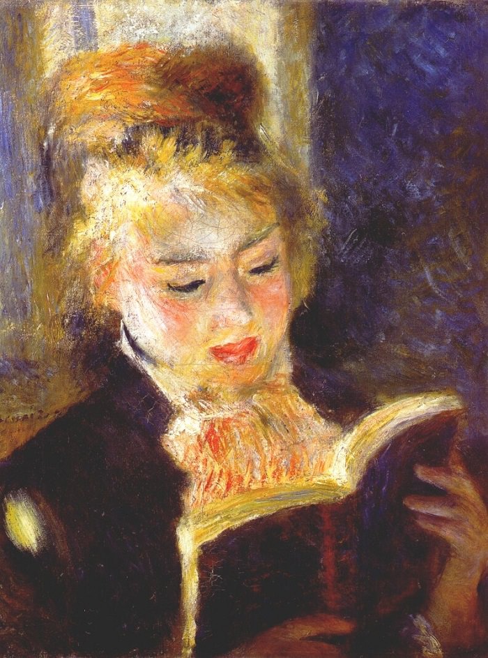 700x943 Girl Reading - Girl Reading Painting