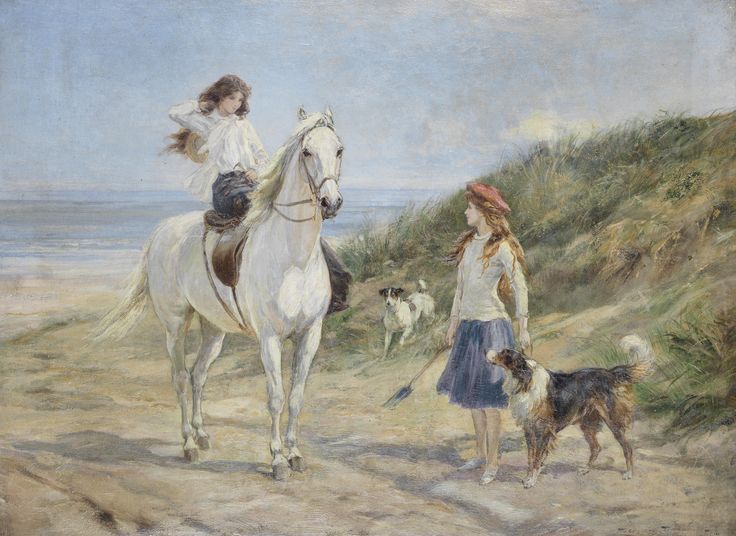 736x536 The 190 Best Working Collie Artworks Images On Rough - Girl Riding Horse Painting