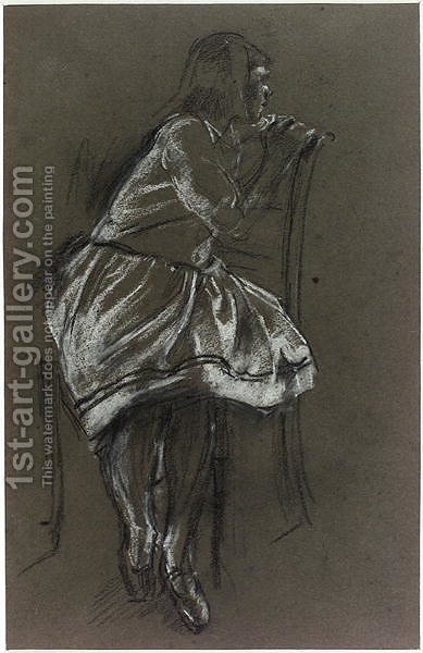 389x600 Girl Sitting On A Chair Henry Tonks Reproduction 1st Art Gallery - Girl Sitting Painting