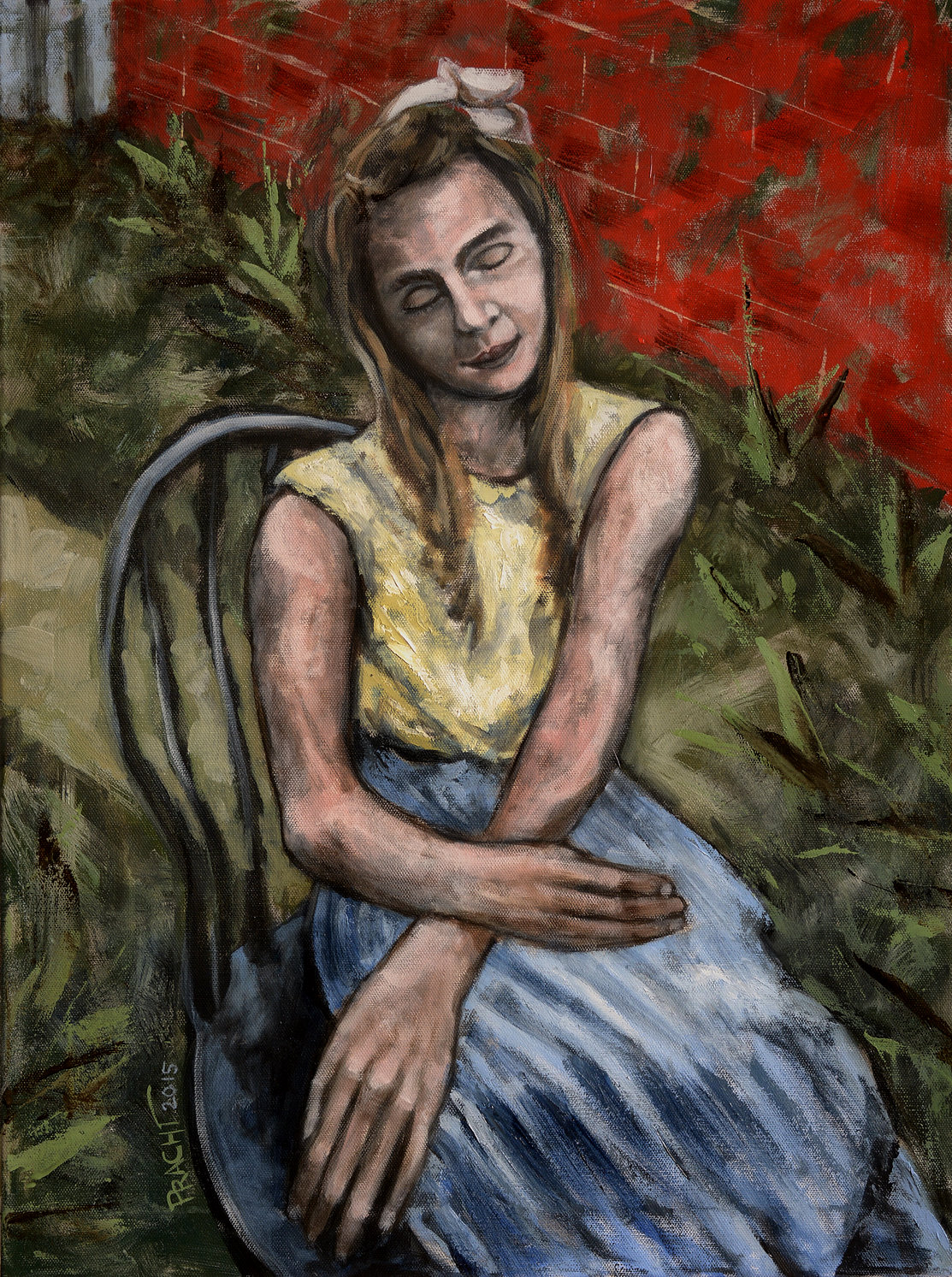 1113x1493 Artdoxa - Girl Sitting Painting