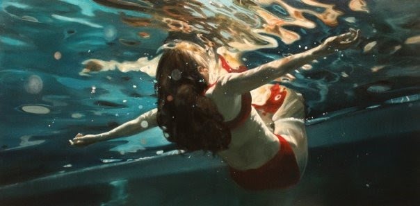 604x297 Photo Realistic Underwater Paintings By Eric Zener Art Of Day - Girl Underwater Painting