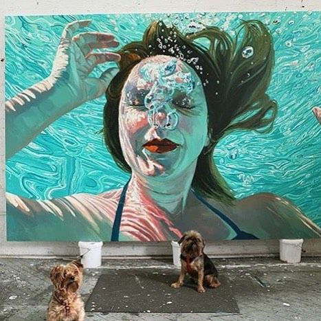 467x467 Dope Artist @samantha French - Girl Underwater Painting