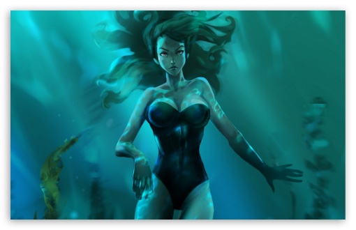 510x330 Girl Underwater Painting 4k Hd Desktop Wallpaper For 4k Ultra - Girl Underwater Painting