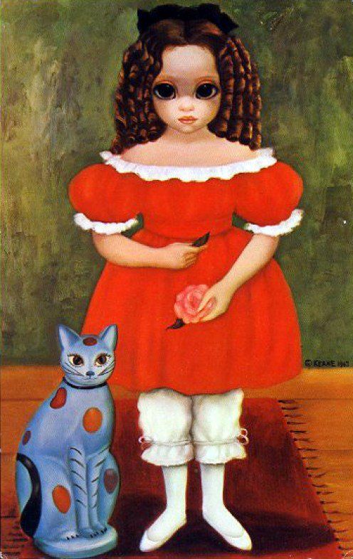496x786 Margaret Keane Mother Of Big Eye Art Margaret Keane, Eye Art - Girl With Big Eyes Painting
