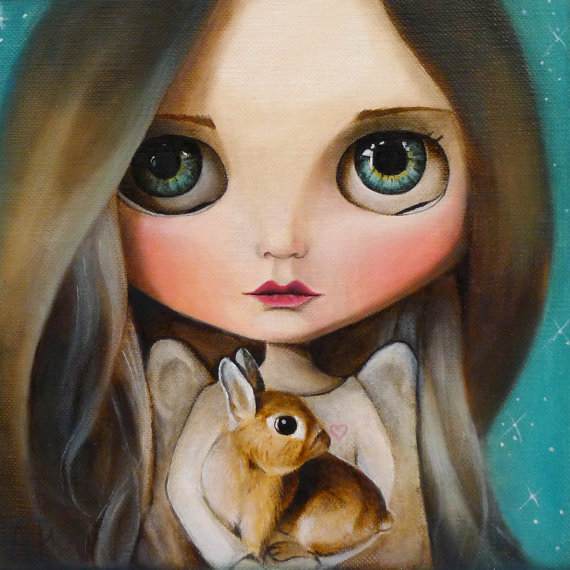 570x570 Pictures Big Eyed Paintings, - Girl With Big Eyes Painting