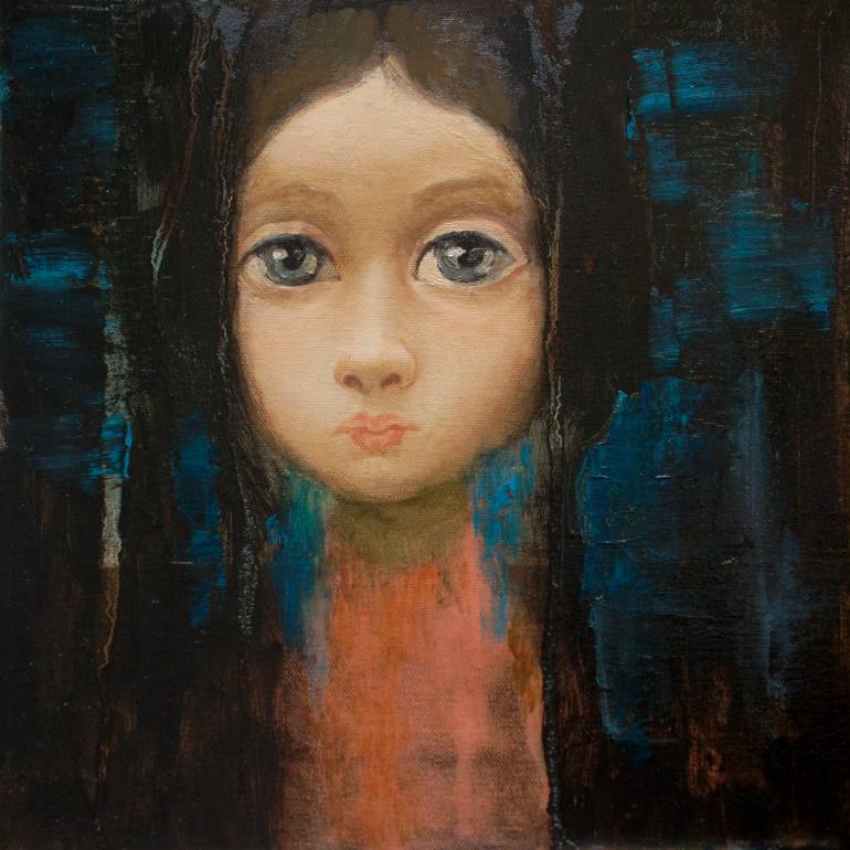 Girl With Big Eyes Painting at Explore collection of Girl With Big Eyes