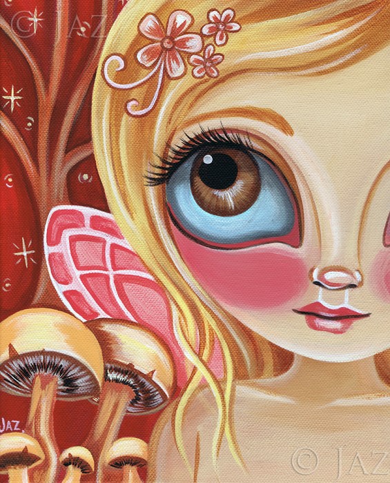565x700 Art Print - Girl With Big Eyes Painting